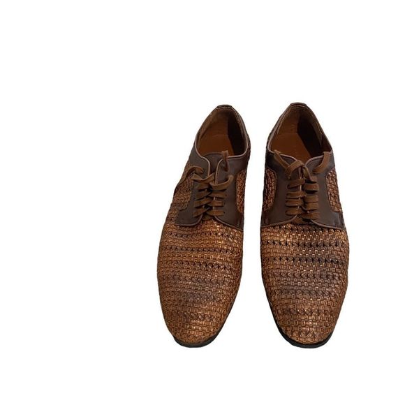 Zara Brown Woven Oxfords - Picture 2 of 4